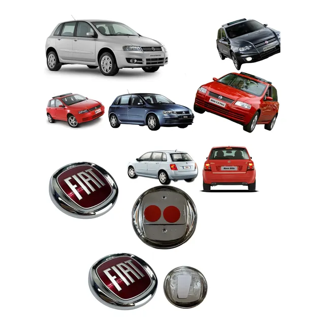 Kit Emblemas Fiat Stilo Todos Dianteiro E Traseiro Cores
