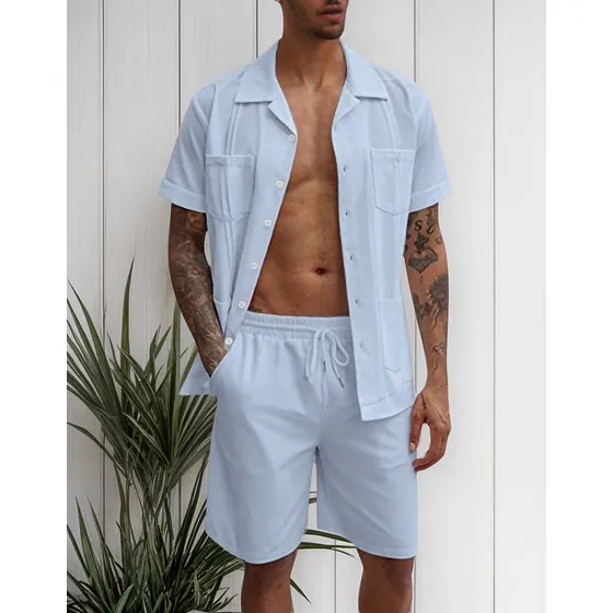 L Conjunto De Camisas Guayabera Cubana Para Hombre De 2