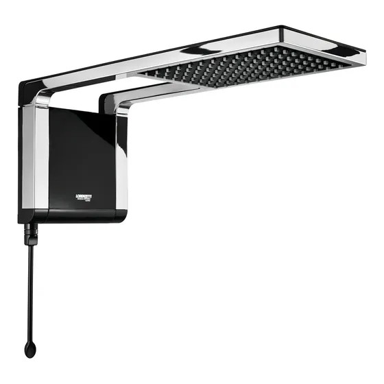 Ducha eléctrica de pared Lorenzetti Acqua Ultra Storm negra cromada 6.8kW 220V