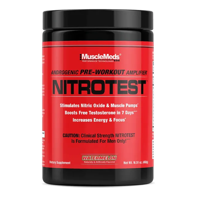 Pre Entreno Musclemeds Nitrotest Carnivor 30 Serv 468 Gr