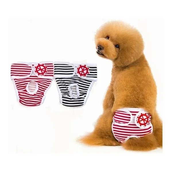 Pañales Lavables Y Reutilizables Para Perros Hembra Rayas
