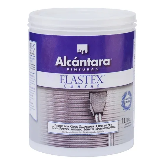 Pintura Acrílica Ultra Adherente Elastex Chapas 1 Litro Alcántara