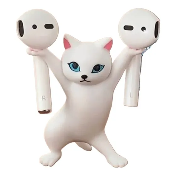 Ta 5pcs Figura Animal Dançando Gato Fone De Ouvido Suporte