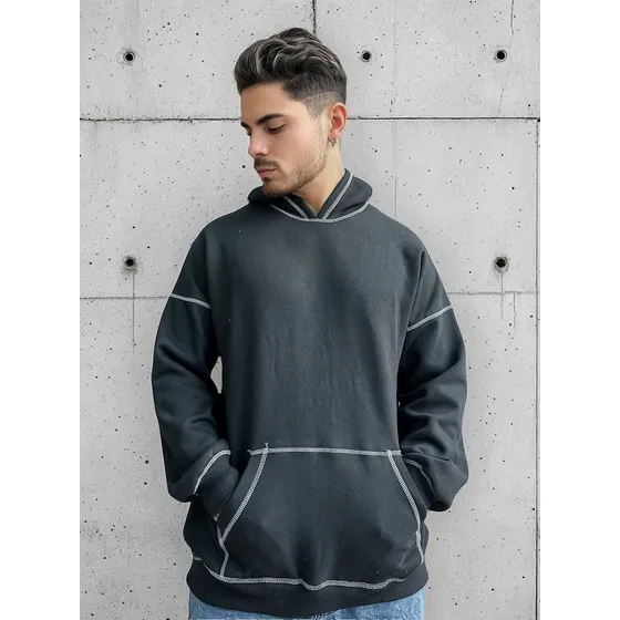 Buzo Manaflo Canguro Oversize Algodón Hombre Adulto.
