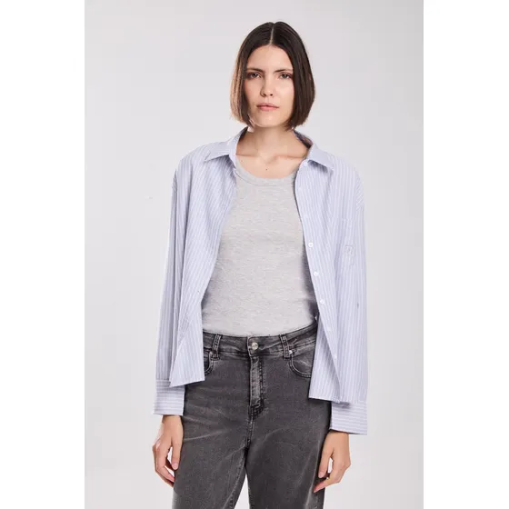 Camisa Oversize Azul Koxis Mujer