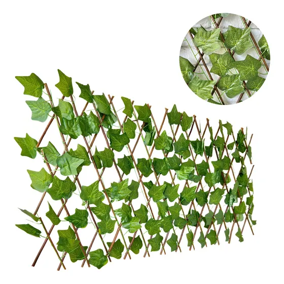 Treliça Artificial Gradil Larg 2,20 Cerca Madeira Decoração