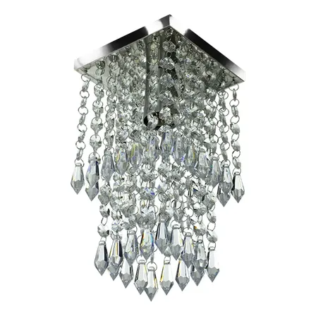 Lustre Spark Cristal Quadrado Sala Quarto Corredor