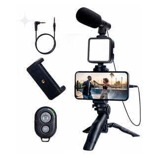 Estabilizador Celular Kit Grabación Trípode Micrófono Led Estabilizador Celular Kit Grabación Trípode Micrófono Led