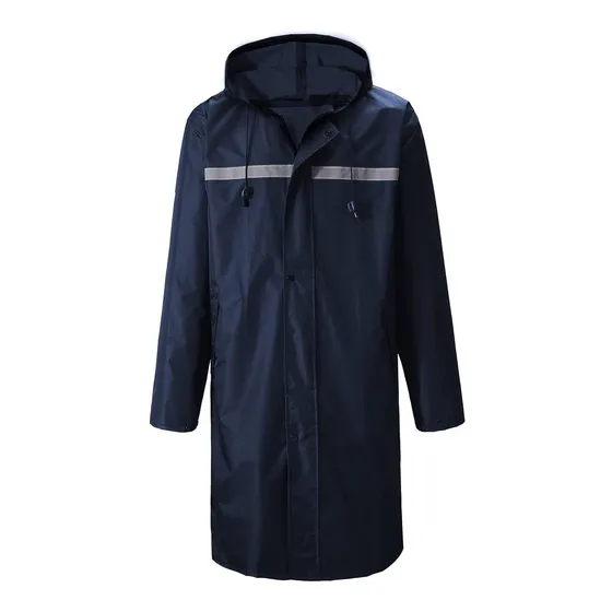 Poncho Lluvia Larga Capucha Seguridad Impermeable Para