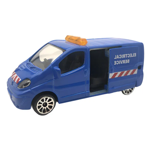 Renault Trafic Azul City Majorette Escala 1:64