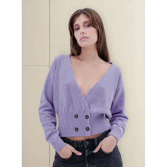 Cardigan Uprah Bremer Elastizado Mujer Jeane Talle Unico