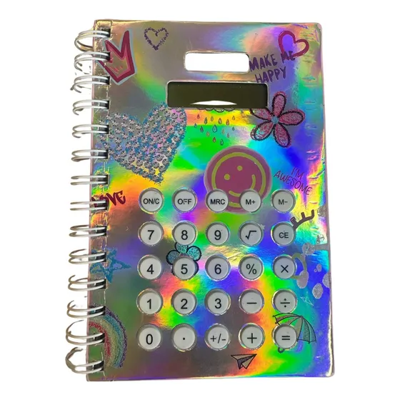 Caderno Calculadora Inteligente 80 Folhas Escolar Anotaçoes