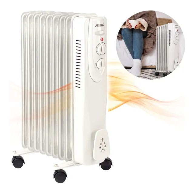 Calefactor Radiador Adir 4801 De Aceite Color Blanco