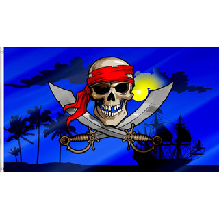 Masquita Bandera Pirata De Doble Cara De 3 X 5 Pies, Bandera Masquita Bandera Pirata De Doble Cara De 3 X 5 Pies, Bandera
