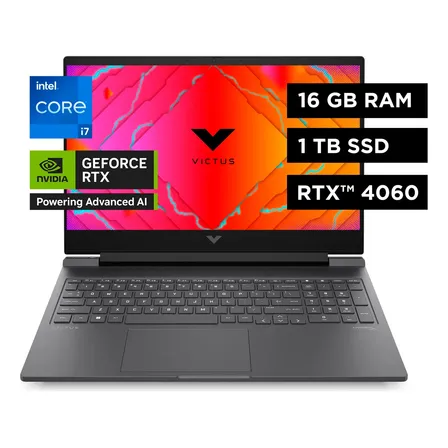 Notebook Gamer HP Victus 16-R1015LA Intel Core i7 16GB RAM NVIDIA RTX 4060 1TB SSD 16.1""