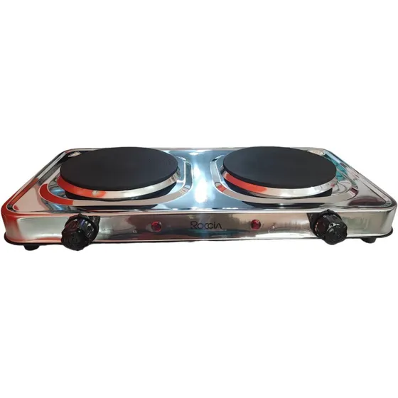 Cocina Electrica 2 Hornillas Cromada