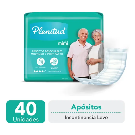 Apósito Plenitud Incontinencia Leve 1 Paquete 40 un