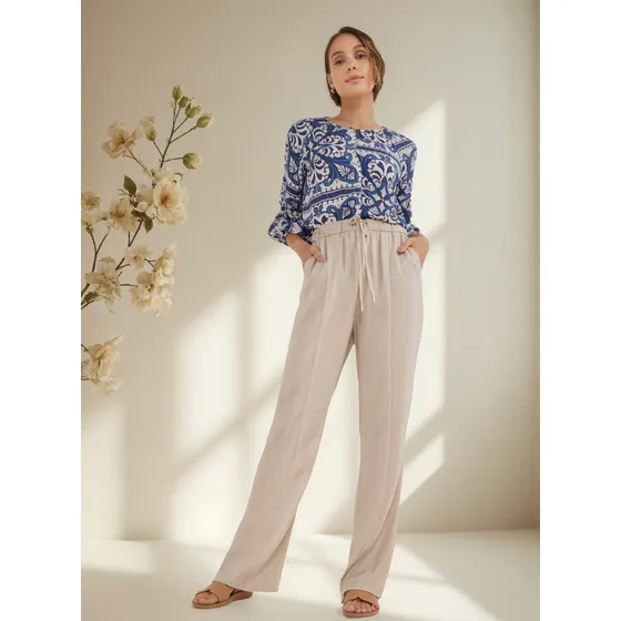 Pantalon Para Mujer  Patprimo En Color Avena #30071818