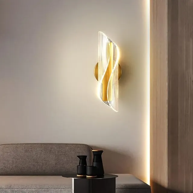 Pack X2 Lampara De Pared Decorativa Dorado Dormitorio Sala