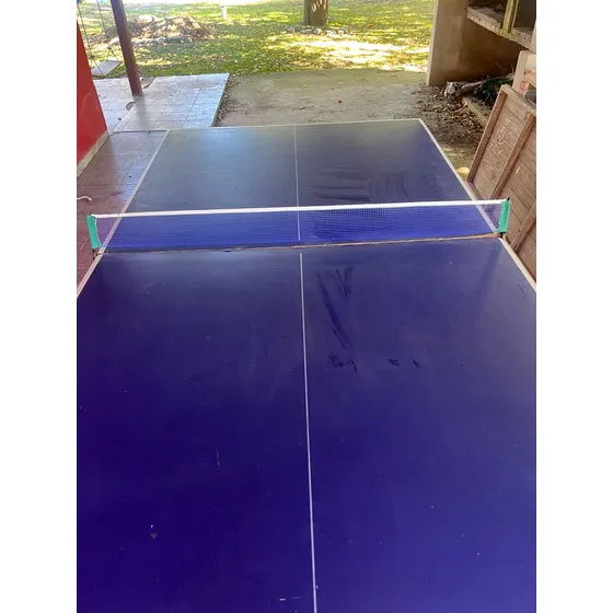 Mesa Ping Pong Plegable. Usada Y Sin Rueditas. Azul