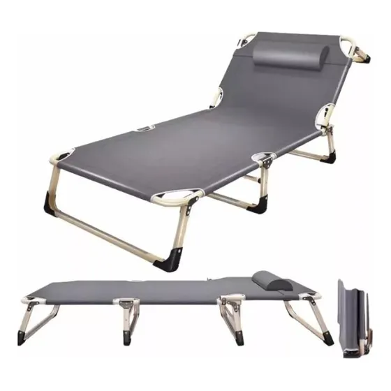 Silla Cama Catre Plegable, Portable Para Playa Y Piscina