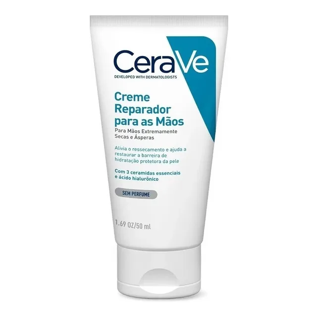 Crema para manos CeraVe Crema reparadora para manos CeraVe Crema Reparadora de Manos en tubo depresible de 50mL/48g