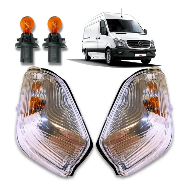 Par Pisca Seta Retrovisor Sprinter 12/19 Com Lâmpada Soquete