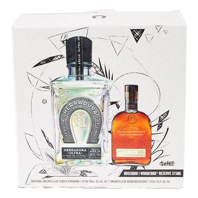 Tequila Herradura Ultra 700 Ml + Woodford 375 Ml