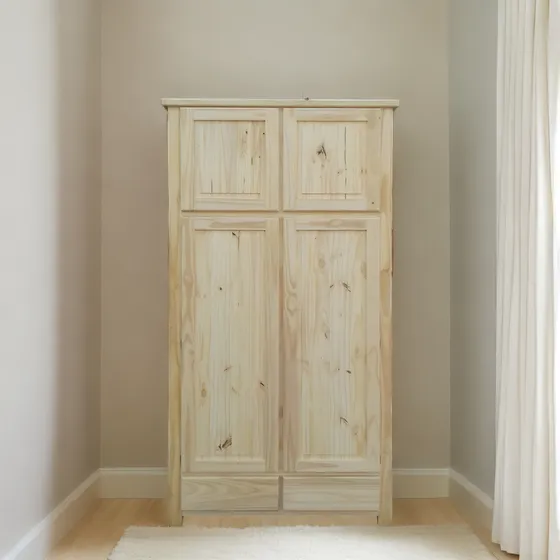 Ropero 2mts - Linea Maral - Madera Maciza - Pino 