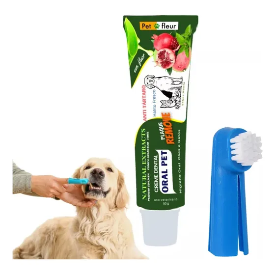 Creme Dental Anti Tártaro Enzimátic Cães/gatos Sem Enxague