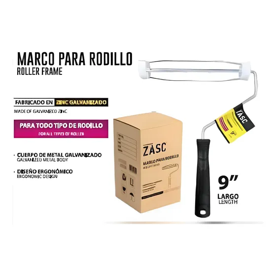 Marco Para Rodillo Zasc De 9'' - Metal Galvanizado