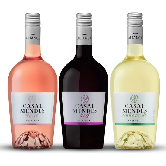 Kit Vinho Português Casal Mendes Tinto, Branco & Rosé 750ml