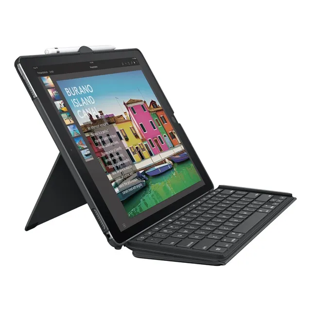 Teclado Funda Logitech Slim Combo Para iPad Pro 12.9, Negro