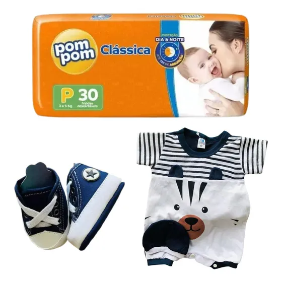 Kit Chá Fraldas De Bebê E Mimo