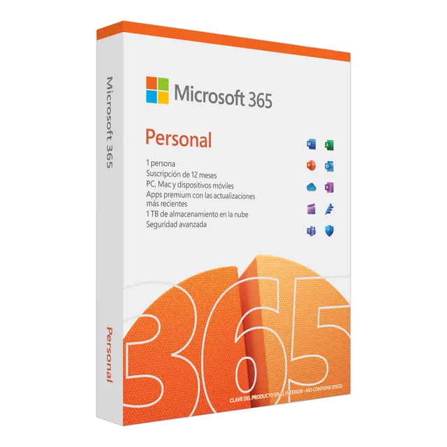 Office Microsoft 365 Personal Suscripcion 1 Año Fisico