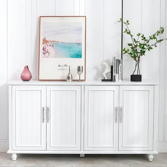 Mueble Buffet Aparador Blanco Entrada Living Comedor Doble