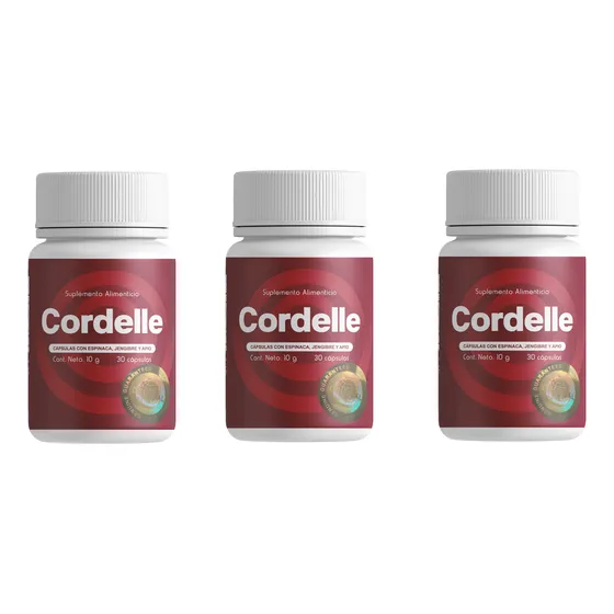 Suplemento Alimenticio Cordelle 20 Capsulas Sfn 3 Pack 
