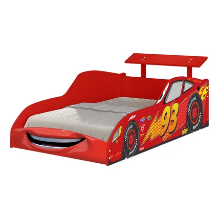 Cama Infantil Solteiro Carro Vermelho Mcveloz 93 De Corrida - Vermelho - Mcveloz
