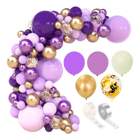 100 Art Arco Organico Violeta Dorado Lila Globo Deco425