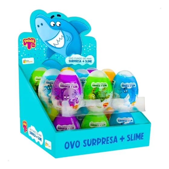 Slime Ovo Surpresa Fundo Do Mar Gelelé Display Com 18un