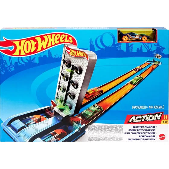 Pista De Carreras Hot Wheels, Set Drag Strip Champion 1:64