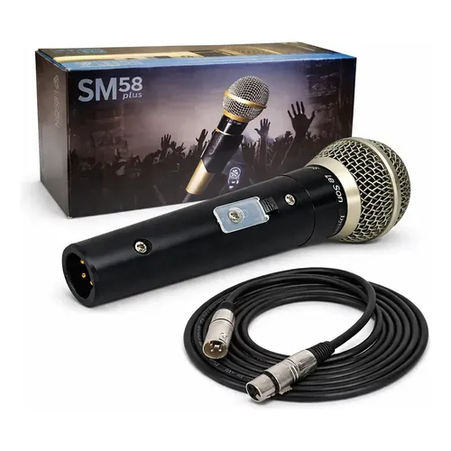Mic Microfone Sem Fio Duplo Chipsce Profissional Vhf Sc-3688 Cor Preto