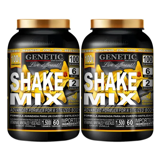 120 Servs Shake Mix Control Peso Batido Vegano Dieta Genetic