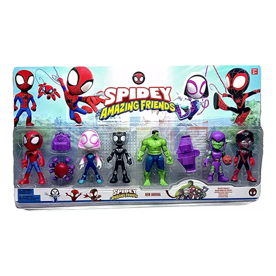 Bonecos Kit 6 Heróis Spidey And His Amazing C/ Acessórios