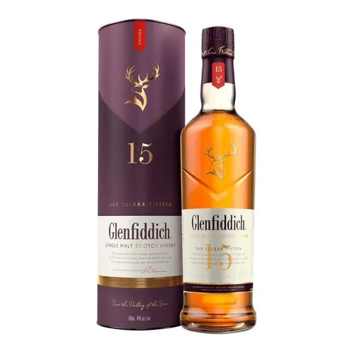 Whisky Glenfiddich Single Malt 15 Años, 750cc Con Estuche