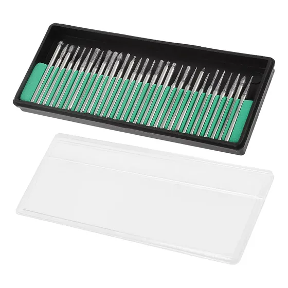 Kit de 30 puntas de diamante de 3 mm 1/8 para microamoladora Dremax