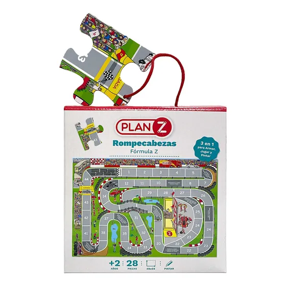 Rompecabezas Carrera De Autos Puzzle 28 Piezas Infantil Niño Aumenta Creatividad Educación Segura Material Resistente Colores Llamativos Marca Plan Z Juegos Infantiles Niños Aprendizaje Divertido
