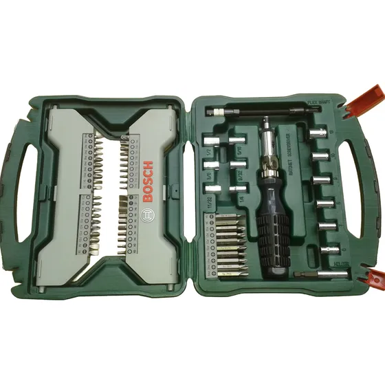 Juego Destornillador Bosch Puntas Y Dados 65 Piezas