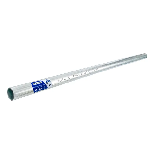 Tubo Conduit Acero Galvanizado Emt 1  (1.45 Mm) X 3mts Kpl