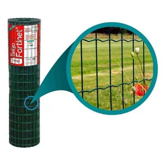Tela Revestida De Pvc Verde Abertura 5x10cm - 5,00m X 1,00m